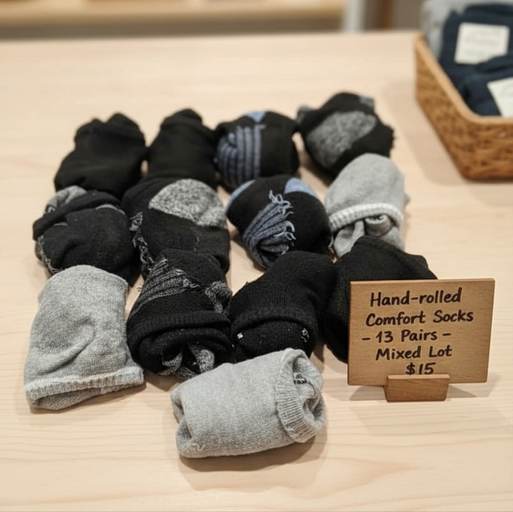 13 PAIRS K-Swiss & US Pollo Women's s Black and Gray Athletic Socks $9